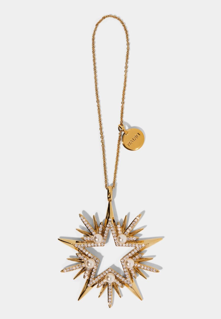 GOOD CHEER CZ AND PEARL STARBURST ORNAMENT