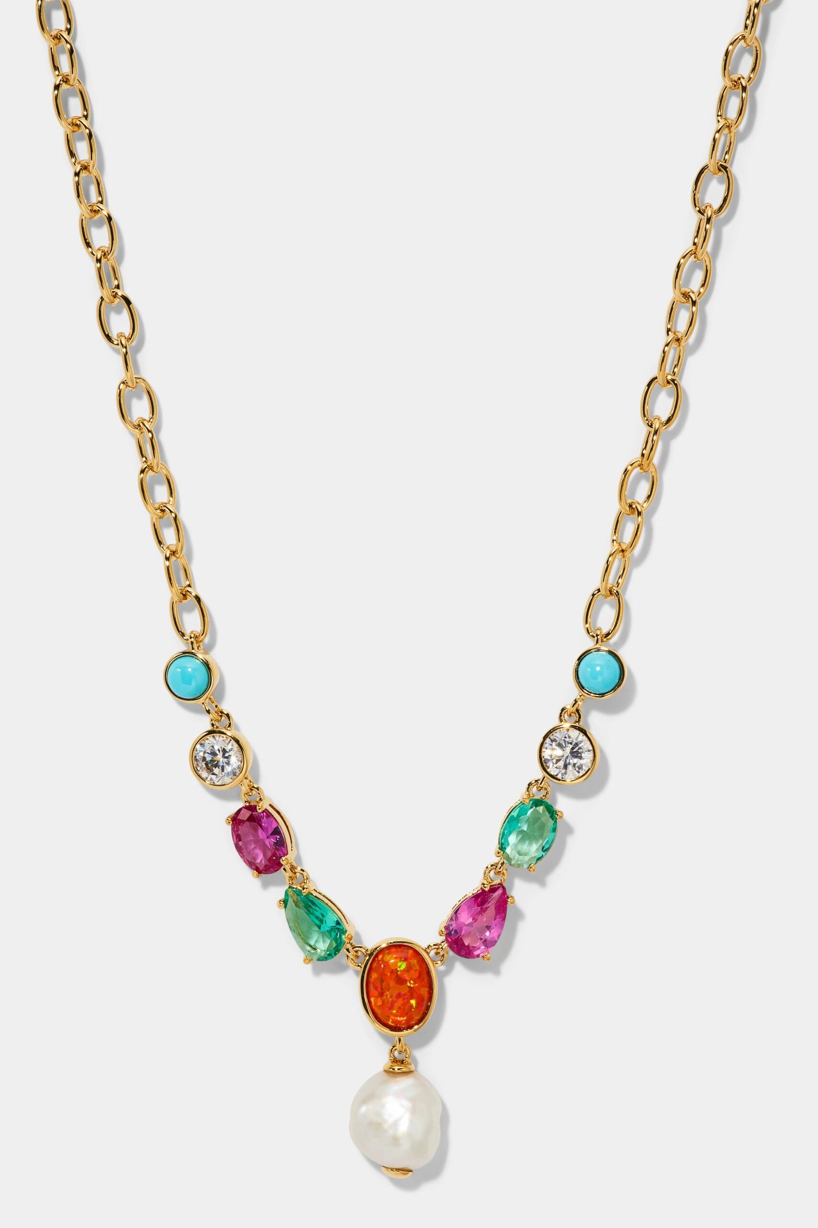 FRIEDA MULTI PEARL FRONTAL NECKLACE