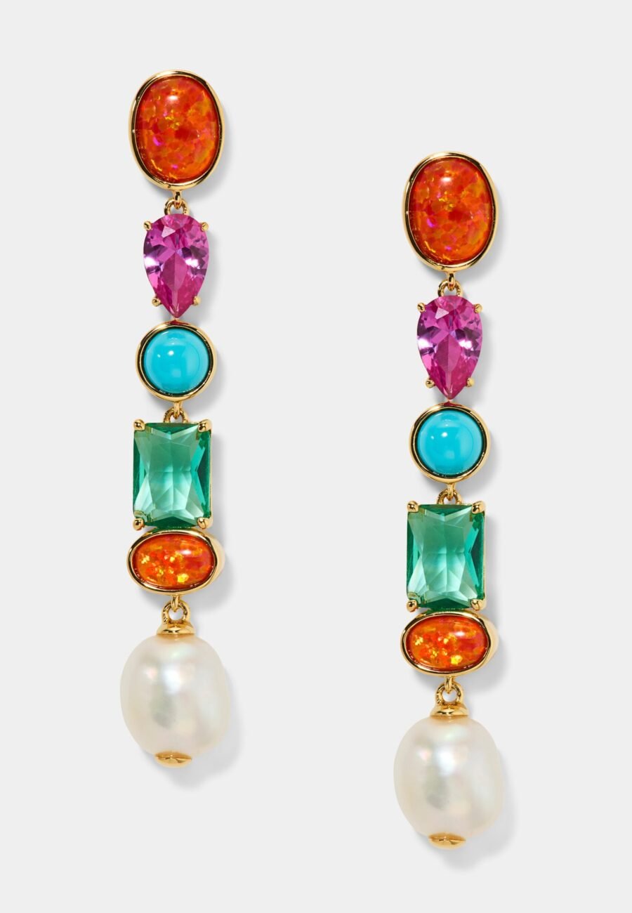 FRIEDA FRESHWATER PEARL LINEAR EARRINGS