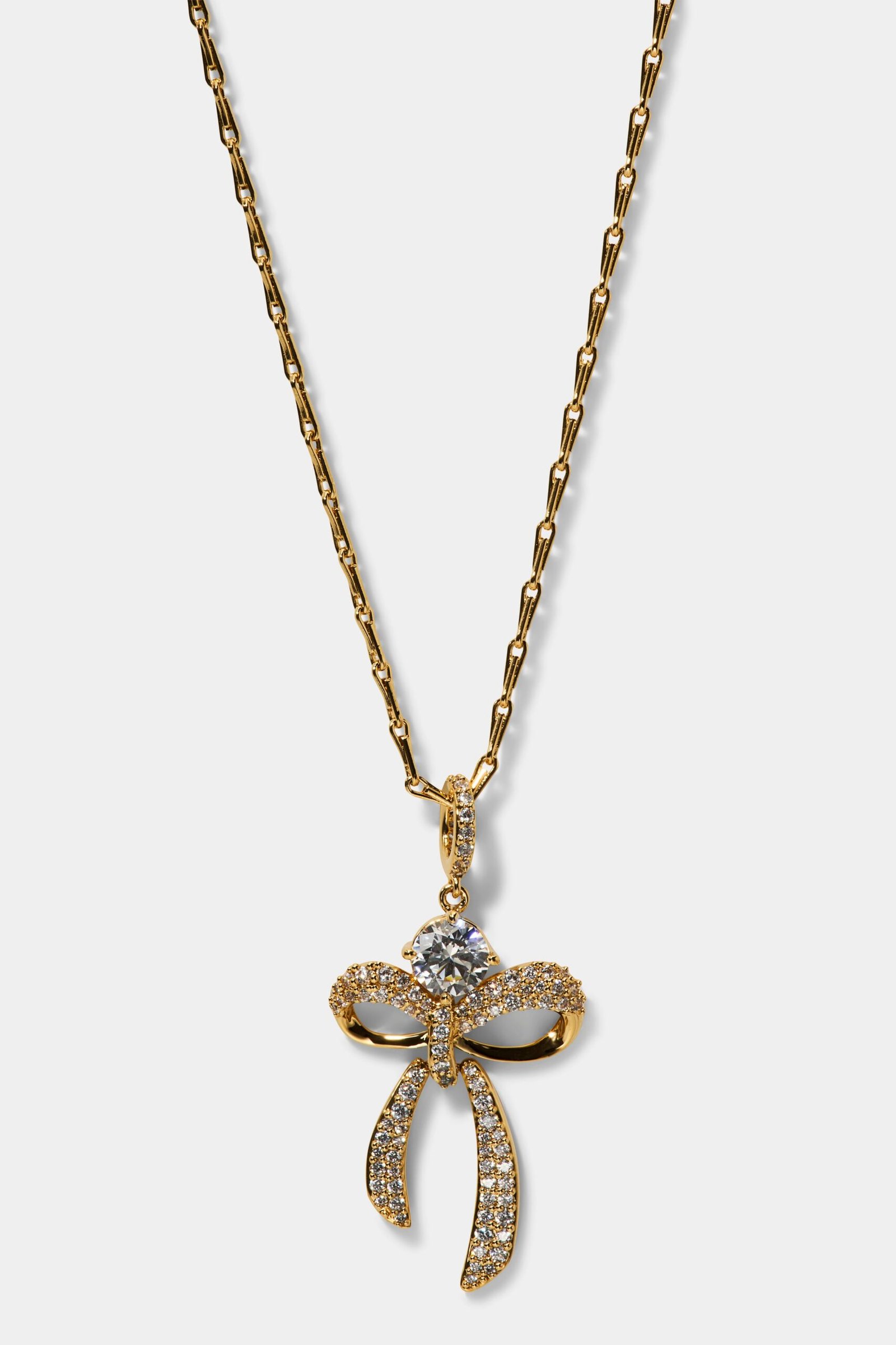 EROS BOW AND CZ PENDANT NECKLACE - Image 4