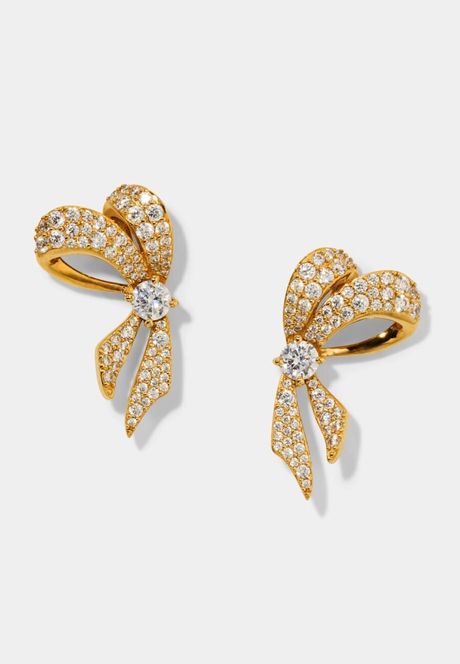 EROS SMALL RIBBON STUD EARRINGS