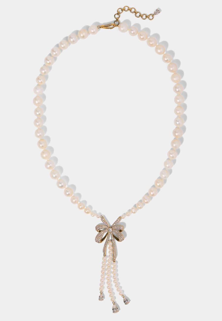 EROS BOW PEARL NECKLACE