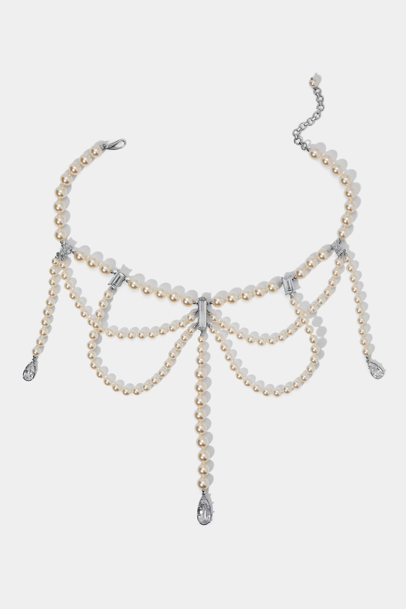 PEARL CHOKER LOW DROPS NECKLACE