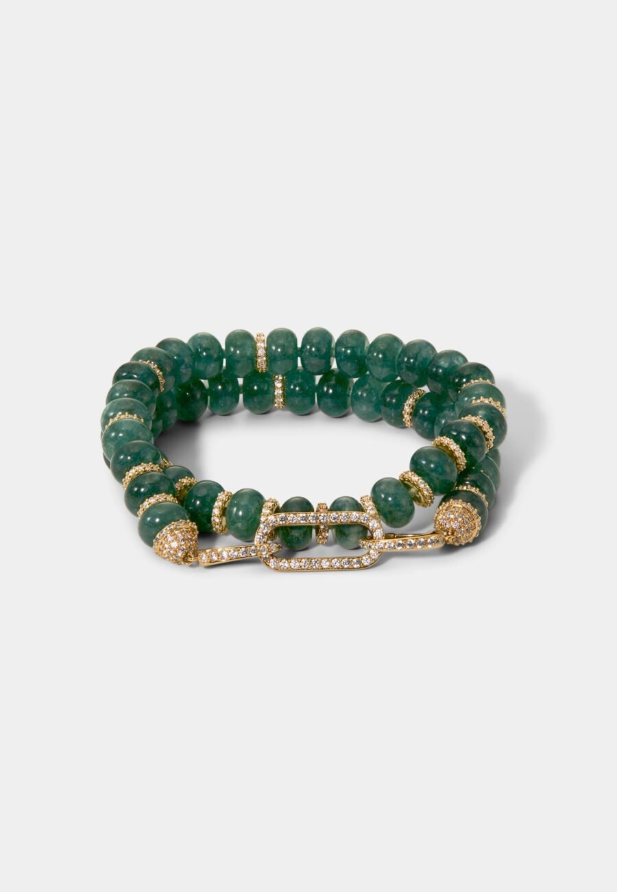 BOUJEE BEADS DARK GREEN BRACELET